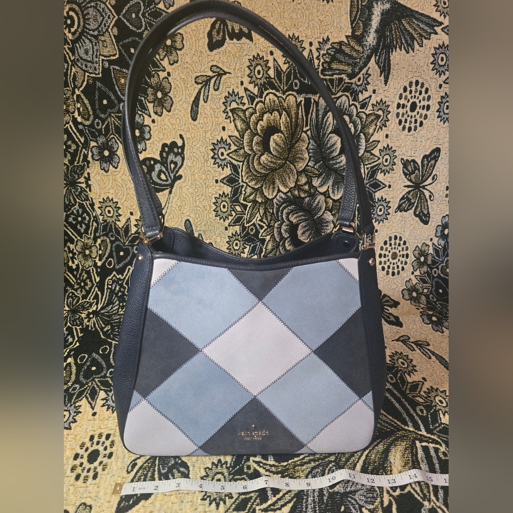 Kate Spade Blue Crossbody Bag with Gold Zipper NWT - Picture 4 of 10